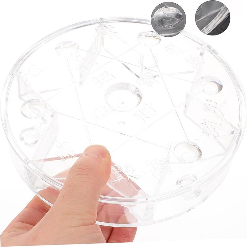 جلافي حامل عرض كريستال واضح لكرات العقيق قاعدة زخرفية حامل قاعدة - Image 3